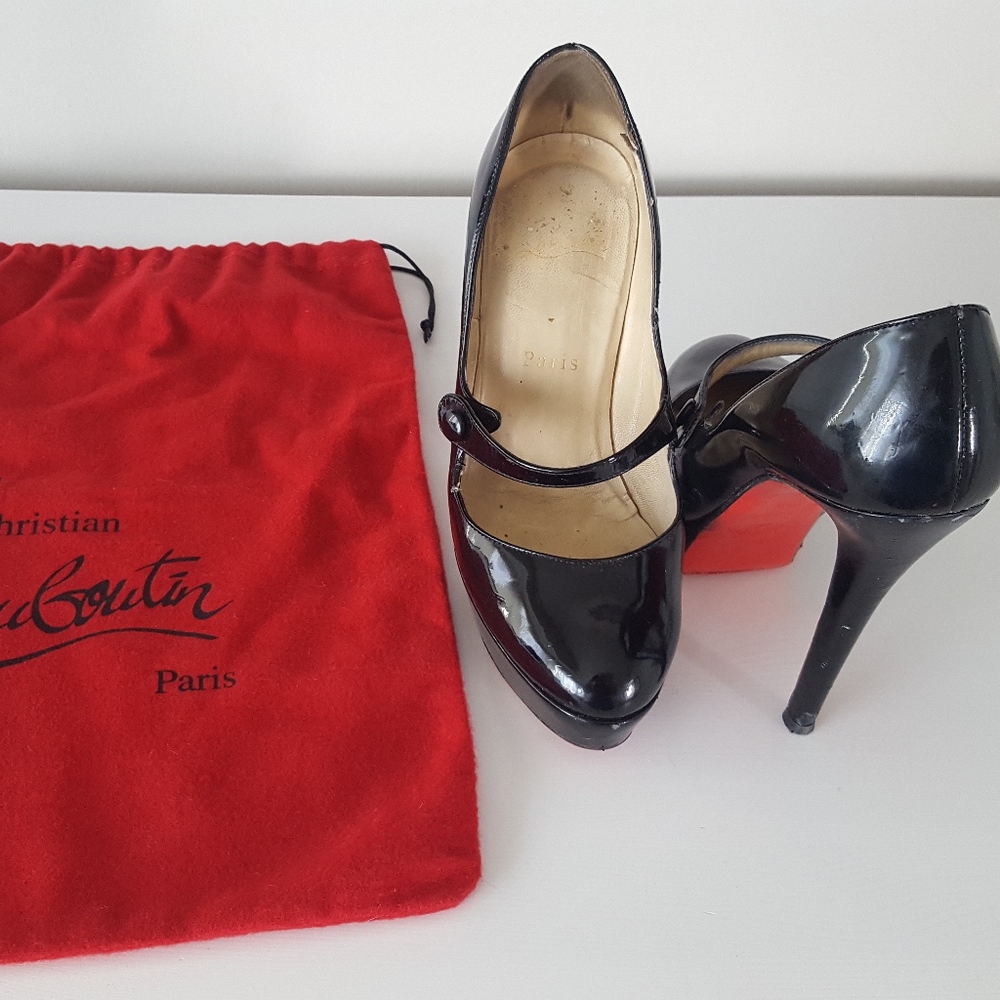 AuthenticChristian Louboutin Relika 140 BLACK 36.5